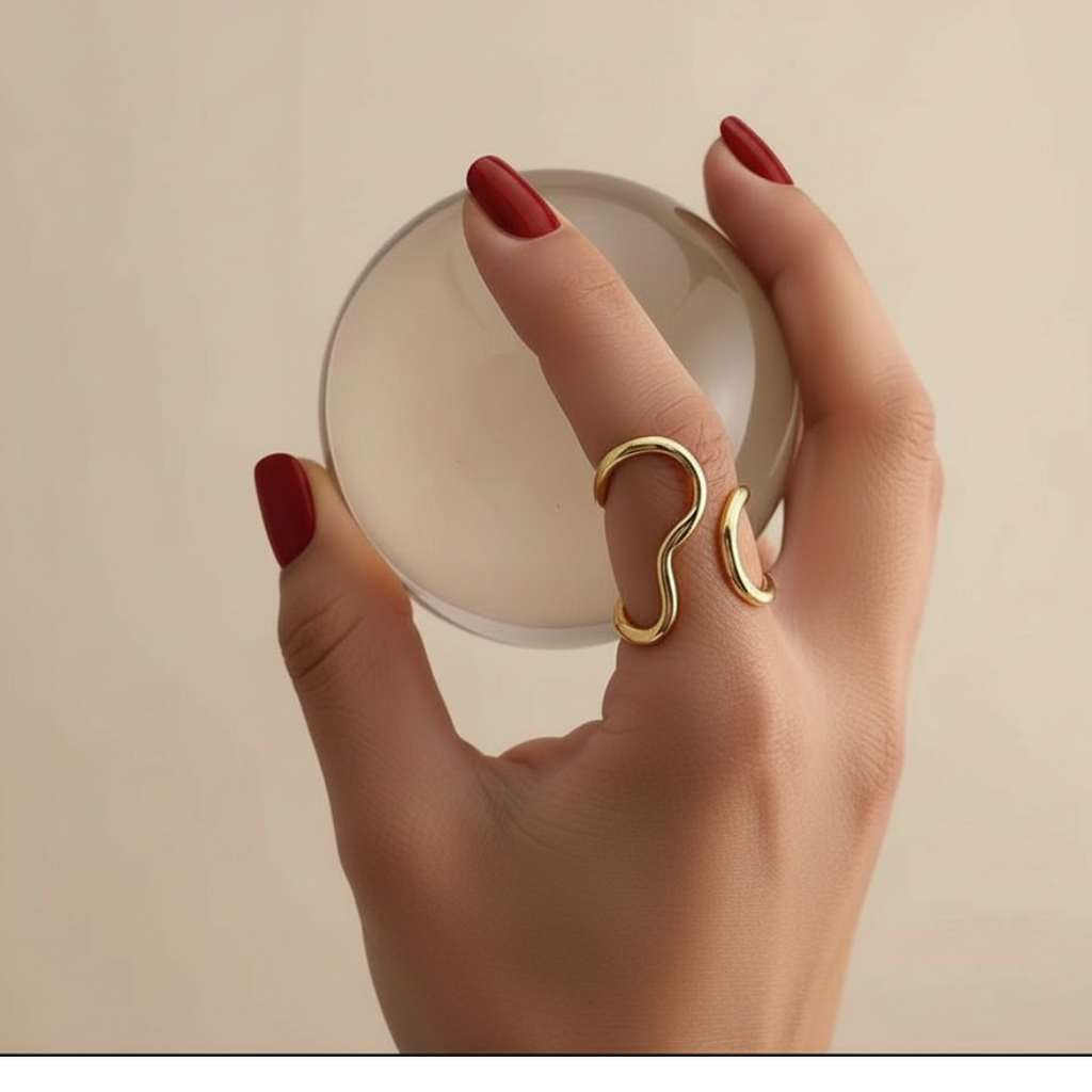 Statement-Ring – 18K vergoldeter Edelstahl
