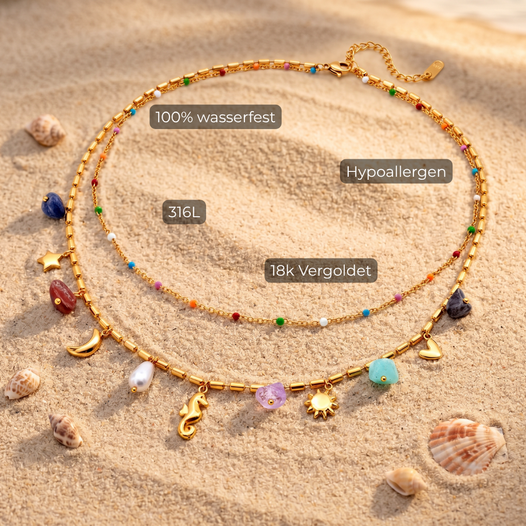 Luna | 2-in-1 Layering-Halskette mit Charms