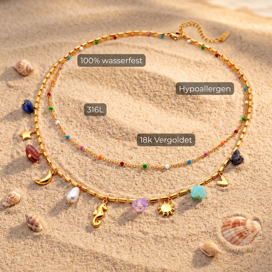 Luna | 2-in-1 Layering-Halskette mit Charms