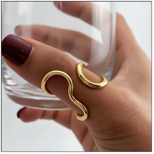 Statement-Ring – 18K vergoldeter Edelstahl