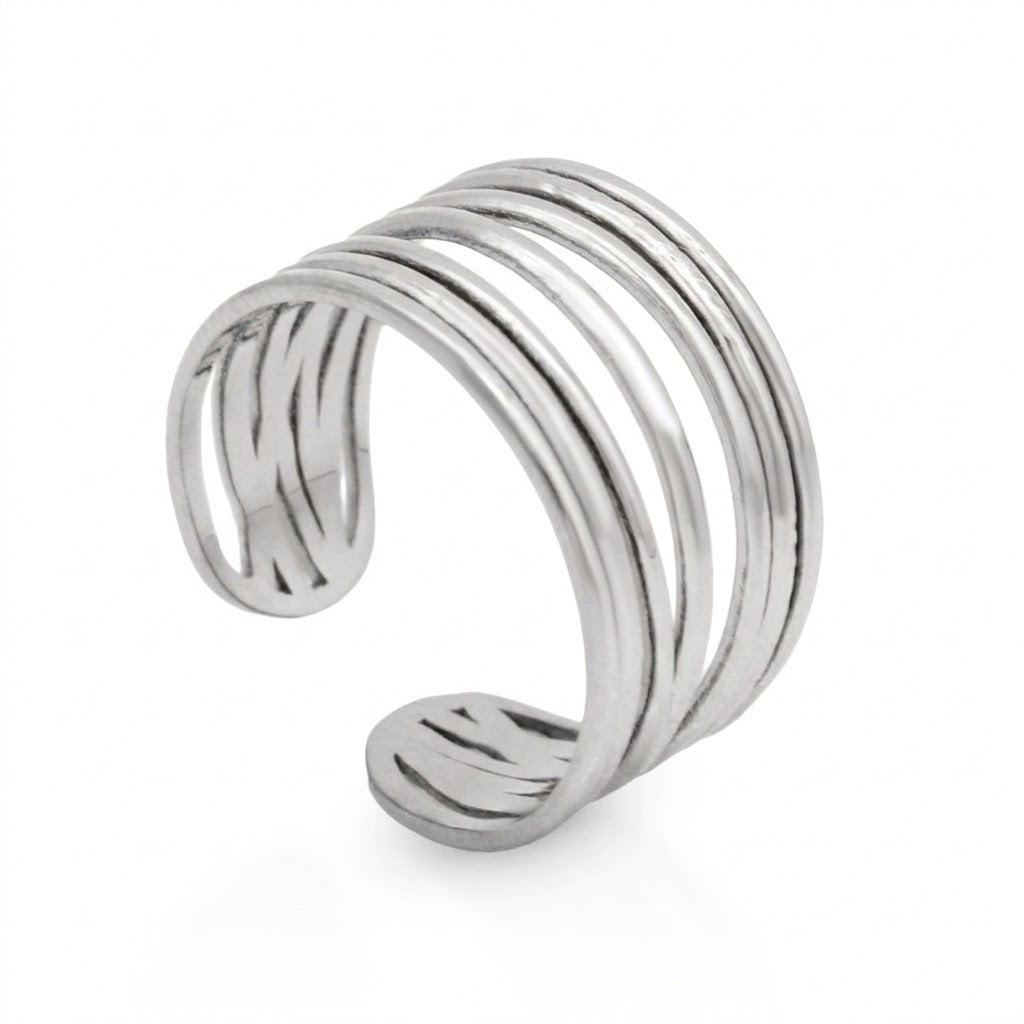 Luria | Mehrreihen-Ring gewellt