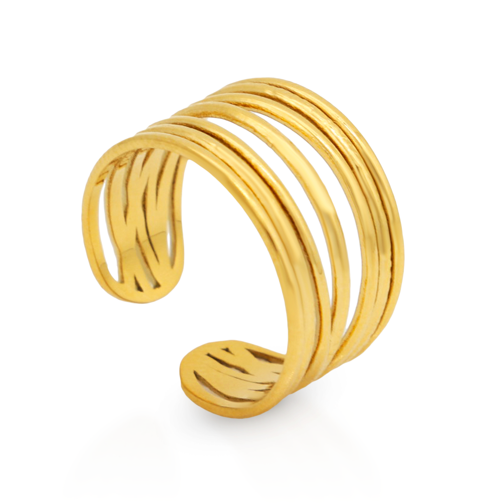 Luria | Mehrreihen-Ring gewellt