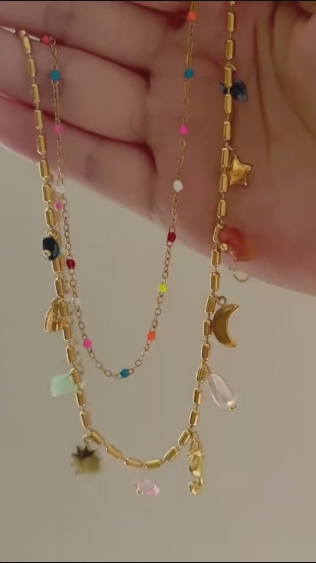Luna | 2-in-1 Layering-Halskette mit Charms